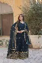 Designer gown with heavy embroidery sequence