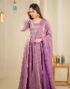 Heavy goldcrush silk with embroidery