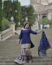 Blue kurti plazzo set