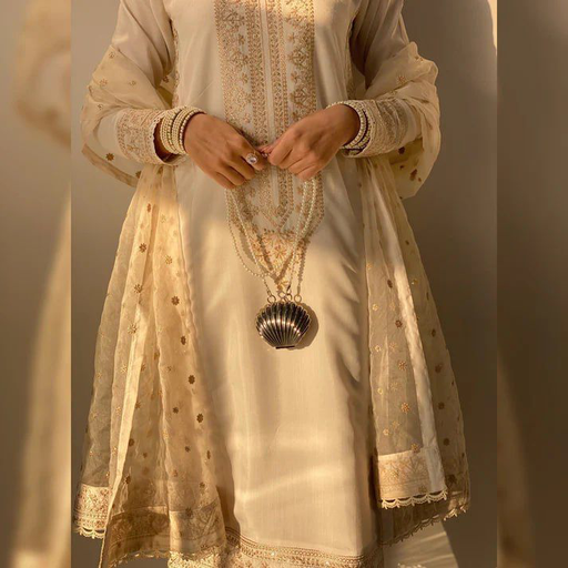 Roman silk embroidered cotton