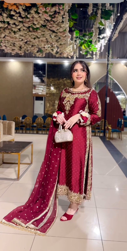New Collection satin silk With Embroidery Sequence Work