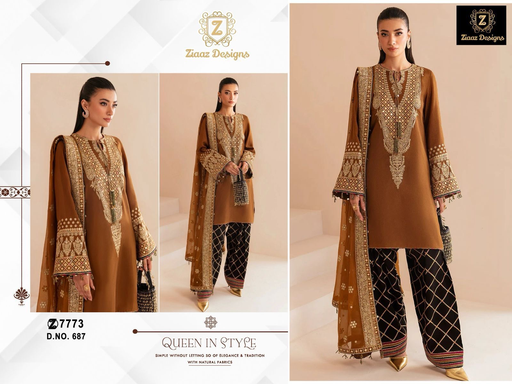 Ziaaz velvet embroidered