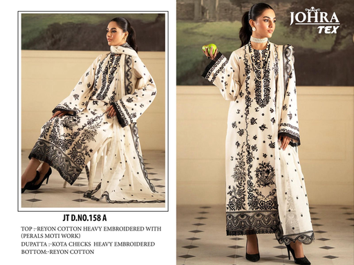 Rayon cotton with moti work