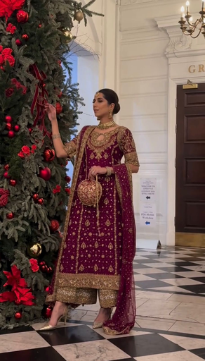 Heavy embroidery occasions wear
