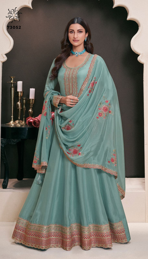 Embroidery moonga silk