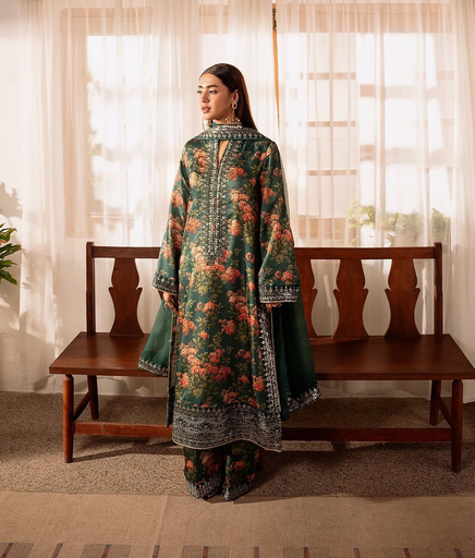 Safari green french silk
