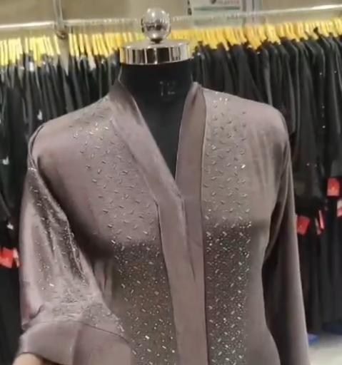 Shimmer beads Abaya
